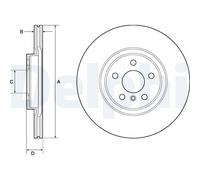 Jeu de 2 disques de frein avant DELPHI BG4780C