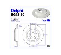 Jeu de 2 disques de frein avant DELPHI BG4811C
