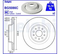 Jeu de 2 disques de frein avant DELPHI BG5086C