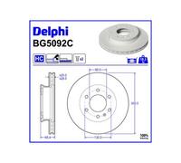 Jeu de 2 disques de frein avant DELPHI BG5092C