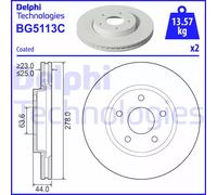 Jeu de 2 disques de frein avant DELPHI BG5113C
