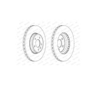 FERODO - Jeu de 2 disques de frein DDF1663C - Réf. 1270613