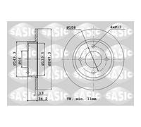 Jeu de 2 disques de frein avant SASIC 2464R84J