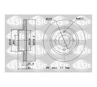 Jeu de 2 disques de frein avant SASIC 4004268J