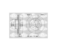 Jeu de 2 disques de frein avant SASIC 6104020