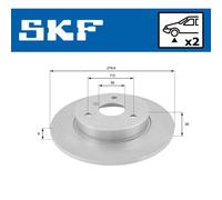 Disque de frein SKF VKBD 80142 S2