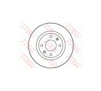 Disque de frein TRW DF2808 avant, plein, 1 pièce