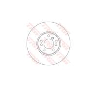 Jeu de 2 disques de frein avant TRW DF4187S