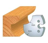 Jeu de 2 Fers Profilés Acier HT 50 x 5,5 mm - N°238 Congé et 1/4 de rond 20 mm - Outil de menuiserie - Diamwood