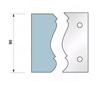 Jeu de 2 fers Profilés Ht. 90 x 5,5 mm - N° 305 Corniche - Résistance et Précision - Outil pour Menuiserie - Diamwood