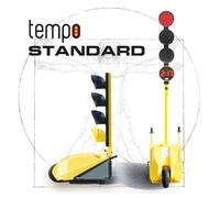 JEU DE 2 FEUX TRICOLORES DE CHANTIER TEMPO AVEC TÉLÉCOMMANDE ET BATTERIES