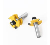 Jeu de 2 fraises à bois à tige de 1/2", 1/4", 6 mm, 8 mm et 12 mm, fraise à mortaiser à 3 dents de type T(1/2"*47)