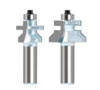 Jeu de 2 fraises à rainure et languette for parquet, tige de 12 mm (1/2 po), encoche en V à 45 degrés, outil de fraisage for le travail du bois(12mm)