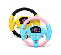 Jeu de 2 Jouets de Conduite pour Enfants avec Ventouse pour Un Temps de Jeu sécurisé, Conception Ergonomique Amusante Jaune Noir