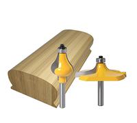 Jeu de 2 mèches de toupie à tige de 8 mm, 12 mm, 1/2 po, main courante à pointe en carbure et mèches de toupie de bord de table, outils de fraisage for le travail du bois for les professionnels(12mm s