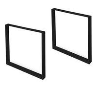 Jeu de 2 pieds rectangulaires Emuca Square pour table 800mm acier peint en noir Peint en noir G