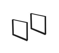 Jeu de 2 pieds rectangulaires Square pour table 800mm acier peint en noir
