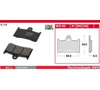 Jeu de 2 Plaquettes de frein Avant MCB595 TRIUMPH TIGER EXPLORER XR ABS 2017-16