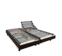 Jeu de 2 sommiers électriques Flex 2x80x200 cm Lattes