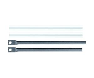 Jeu de 2 tringles, capots, obturateur et gâche pour antipanique IDEA non coupe-feu 2400 mm - blanc 9016 ISEO CITY