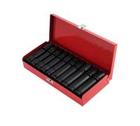 Jeu de 20 douilles à choc 1/2" 10 à 19 mm Coffret 6 pans longues 1/2 hoc