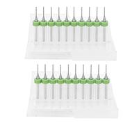 Jeu de 20 forets pour PCB en alliage d'acier au tungstène, micro-forets hélicoïdaux de 0,8 mm pour circuits imprimés, matériel de bijouterie en cire d'abeille et plastiques,