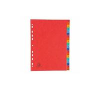 Exacompta - Réf. 4803Z - Intercalaires en véritable carte lustrée souple 225g/m2 FSC® avec 20 onglets imprimés alphabétiques de A à Z - Format à classer A4 - Couleurs assorties