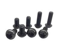 Jeu de 20 vis à tête bombée Torx M3/M4 - Boulons noirs à six lobes haute résistance de classe 10.9(M4*12 mm)