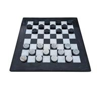 Jeu de 24 pierres pour femme en marbre - 30 cm - Couleur : noir et blanc - Produit naturel fait main - Idée cadeau