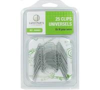 Jeu de 25 clips universels en W pour le maintien des plaques de verre ou polycarbonate sur la structure d'une serre