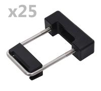 Jeu de 25 connecteurs en U et plastique pour poteau de clôture