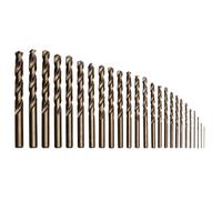 Jeu de 25 forets hélicoïdaux PRO HSS-Cobalt DIN338-G 1 à 13 mm par 0,5 mm Optimum DRCO25