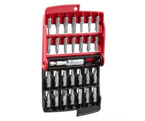 Jeu de 28 embouts de vissage FACOM E.120PB avec fente/PH/PZ/TORX/6 pans