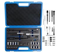 Jeu de 28 fraises pour injecteurs, siège d'étanchéité et fraises d'injecteurs avec 13 fraises - Kit d'outils pour nettoyage des injecteurs diesel