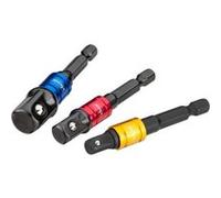 jeu de 3 adaptateurs 6 pans porte douilles 1/4, 3/8 et 1/2 - - Vigor