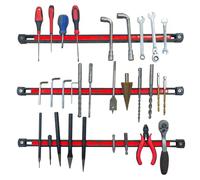 Jeu de 3 barres aimantées 45cm - bande magnétique accroche mural outils - rangement outillage garage atelier - aimant puissant