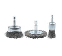 Jeu de 3 brosses abrasives pour perceuse 25-50mm Norton