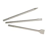 Jeu de 3 burins SDS-max Metabo - pointu, plat et ébauchoir