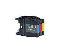 Go Inks 1 Ensemble de 3 C/M/Y Cartouches d'encre á remplacer Brother LC1280XL Compatible/Non-OEM pour Brother MFC Imprimantes (3 Encres)