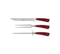 BERKEL Jeu de 3 Couteaux à Rôtir Elegance Rouge