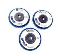 Jeu de 3 disques dentelés Grain 40 Pour Bosch GWS 10,8 10 8 12 V 12 76 - Accessoires pour meuleuses à bois, acier inoxydable et meuleuses d’angle sans fil Würth BTI Berner
