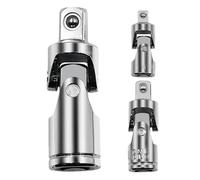 Jeu de 3 Douilles à Cardan Universel - Adaptateur de Douille Orientable 1/4", 3/8", 1/2" | Douilles de Clé en Acier CRV | Haute Compatibilité pour la Réparation dans les Espaces Étroits