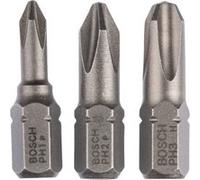 Jeu de 3 embouts de vissage PH1/PH2/PH3 25mm - BOSCH - 2607001752 Noir G