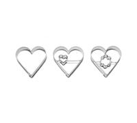 Jeu de 3 emporte-pièces HEART