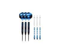 Jeu de 3 fléchettes professionnelles à pointe acier 22gr - Modèle Typhoon - Coloris bleu
