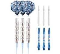 Jeu de 3 fléchettes professionnelles en plastique - 22g - Couleur bleue élégante