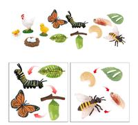 Jeu De 3 Insectes En Plastique, Jouet Cognitif Préscolaire, Jeu De Rôle, Cycle De Vie