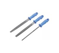 jeu de 3 limes d'atelier plate/ronde/demi-ronde - 200 mm -