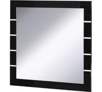 Jeu de 3 miroirs LINA en noir et blanc brillant - 60 x 60 cm