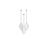 Umbra - Jeu de 3 miroirs suspendus Dima - Métal et verre - Noir